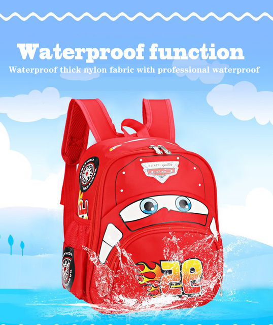 Zygzak McQueen - oryginalny tornister plecak dla dzieci 3-5 lat, z modelowaniem 3D i wodoodpornością, prezent urodzinowy Disney - Wianko - 4