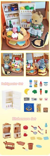 Meble domowe dla lalek: DIY miniaturowe akcesoria, zabawki dla dzieci, prezenty urodzinowe, lasowa rodzina zwierząt, dekoracja lalek - Wianko - 5