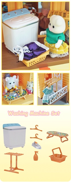 Meble domowe dla lalek: DIY miniaturowe akcesoria, zabawki dla dzieci, prezenty urodzinowe, lasowa rodzina zwierząt, dekoracja lalek - Wianko - 6
