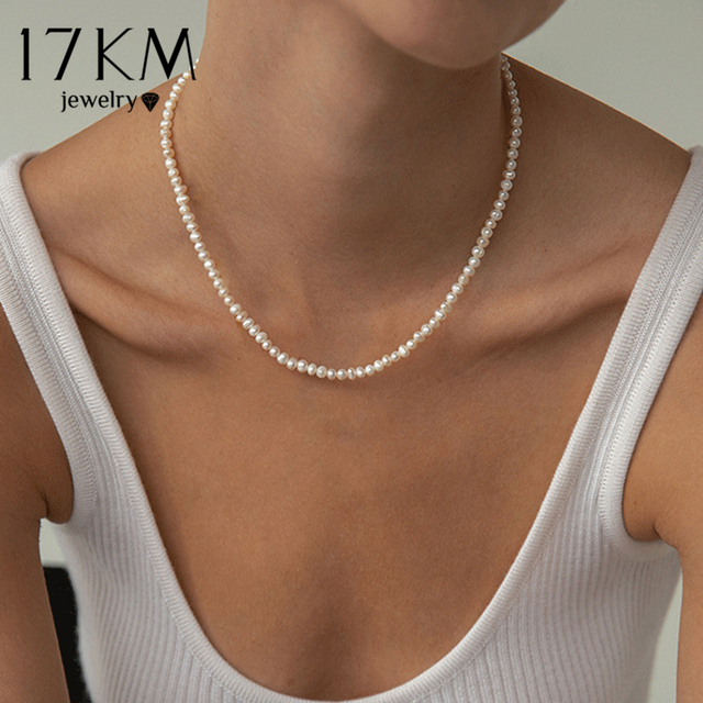 Naszyjnik Choker Vintage Pearl 17KM - Imitacja białej perły, modny, elegancki, biżuteria ślubna, lato 2021 - Wianko - 4