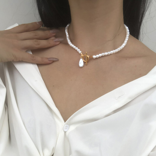 Naszyjnik Choker Vintage Pearl 17KM - Imitacja białej perły, modny, elegancki, biżuteria ślubna, lato 2021 - Wianko - 3