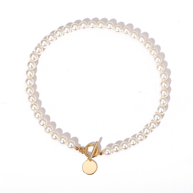 Naszyjnik Choker Vintage Pearl 17KM - Imitacja białej perły, modny, elegancki, biżuteria ślubna, lato 2021 - Wianko - 18