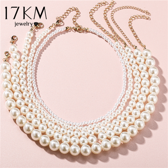 Naszyjnik Choker Vintage Pearl 17KM - Imitacja białej perły, modny, elegancki, biżuteria ślubna, lato 2021 - Wianko - 7