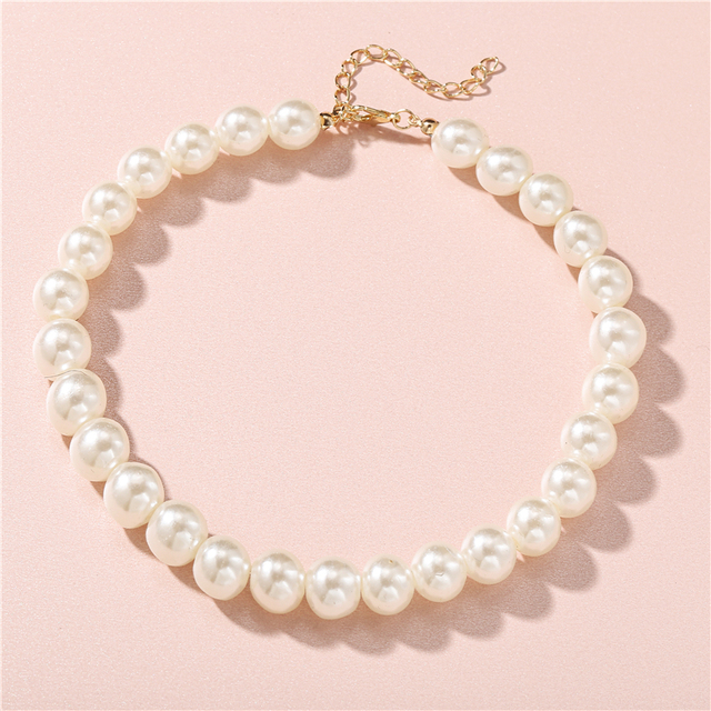 Naszyjnik Choker Vintage Pearl 17KM - Imitacja białej perły, modny, elegancki, biżuteria ślubna, lato 2021 - Wianko - 10