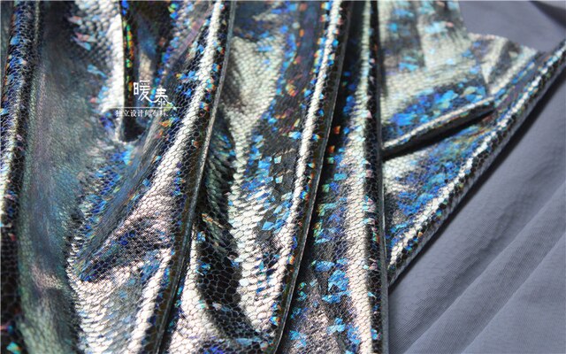 Opalizująca powlekana tkanina Rainbow DIY - fragment tęczy - Wianko - 3