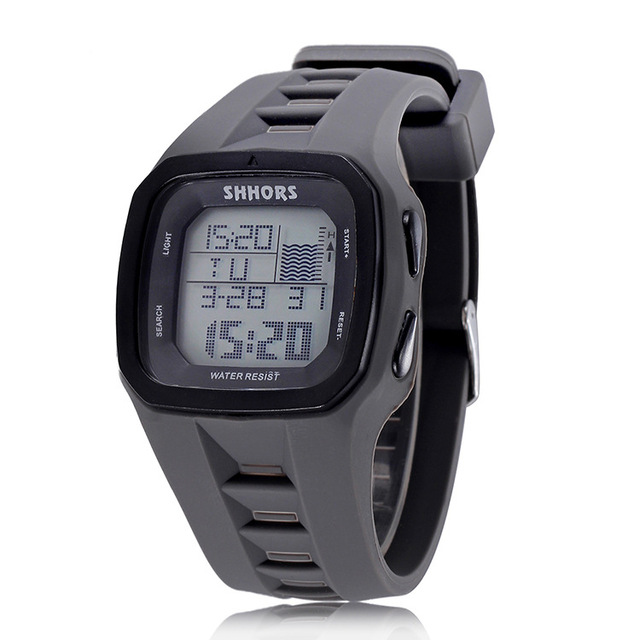 Luksusowe zegarki męskie marki Shhors - zegarki sportowe LED cyfrowe, wodoodporne, silikonowe - Wianko - 1
