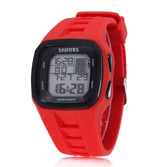 Luksusowe zegarki męskie marki Shhors - zegarki sportowe LED cyfrowe, wodoodporne, silikonowe - Wianko - 10