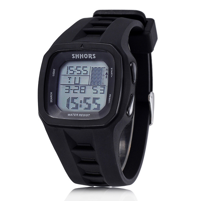 Luksusowe zegarki męskie marki Shhors - zegarki sportowe LED cyfrowe, wodoodporne, silikonowe - Wianko - 12