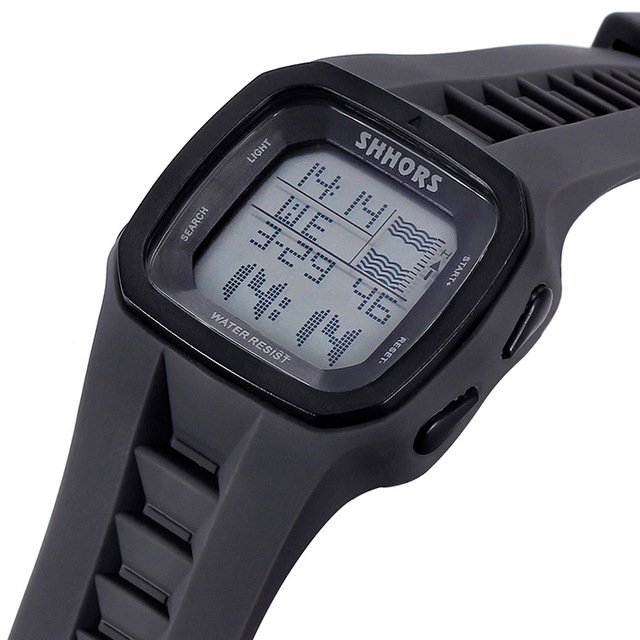Luksusowe zegarki męskie marki Shhors - zegarki sportowe LED cyfrowe, wodoodporne, silikonowe - Wianko - 5