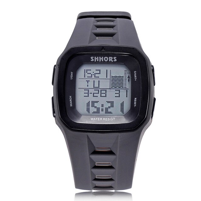 Luksusowe zegarki męskie marki Shhors - zegarki sportowe LED cyfrowe, wodoodporne, silikonowe - Wianko - 2