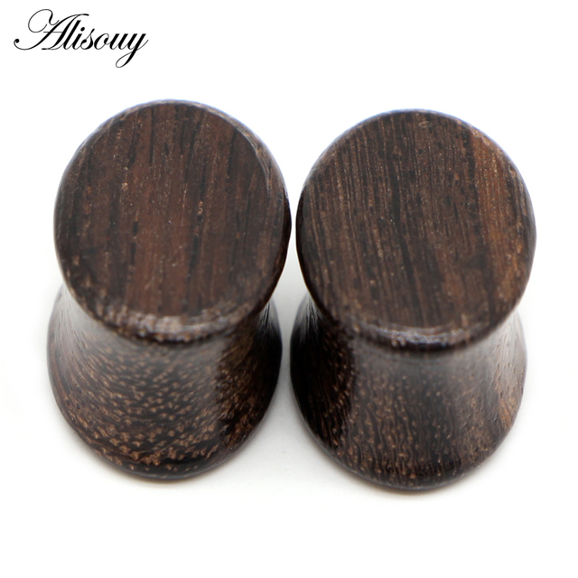 Podwójne rozszerzane siodło z korka 8-25mm, wykonane z naturalnego drewna, do przebijania uszu - Alisouy - Wianko - 11