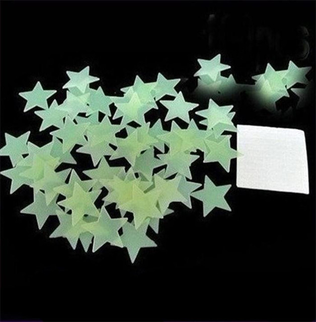Świecąca w ciemności, fluorescencyjna naklejka ścienno-dekoracyjna Świetlista Gwiazda do sypialni dziecięcej i domu - Wianko - 2