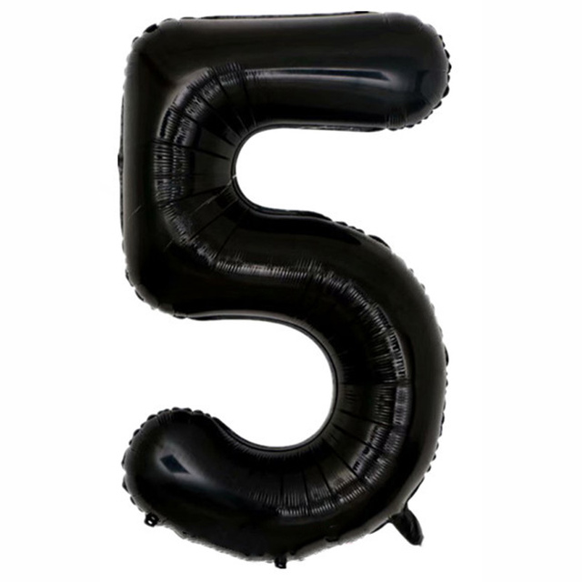 Foliowy Balon Numer 40 Cali w Kolorze Czarnym z Rysunkiem - Dekoracja Rocznicy Urodzinowej dla Dorosłych i Baby Shower Balony Cyfrowe dla Dzieci Globo - Wianko - 11