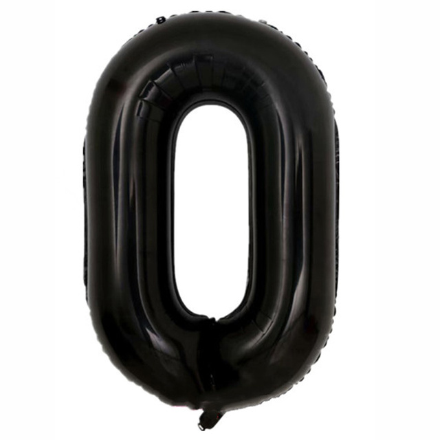 Foliowy Balon Numer 40 Cali w Kolorze Czarnym z Rysunkiem - Dekoracja Rocznicy Urodzinowej dla Dorosłych i Baby Shower Balony Cyfrowe dla Dzieci Globo - Wianko - 6