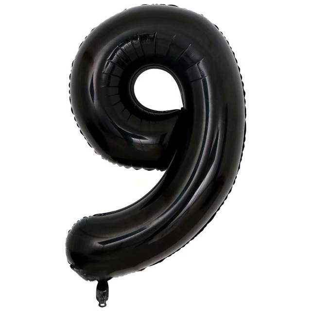 Foliowy Balon Numer 40 Cali w Kolorze Czarnym z Rysunkiem - Dekoracja Rocznicy Urodzinowej dla Dorosłych i Baby Shower Balony Cyfrowe dla Dzieci Globo - Wianko - 7
