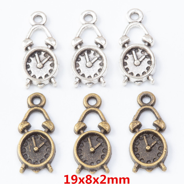 Wisiorek stopu cynku w stylu europejskim - 200 sztuk - zegar retro DIY - biżuteria 7681 - Wianko - 3