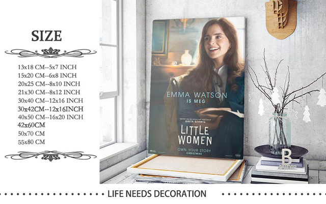 Plakat i druk na płótnie Małe kobietki z filmu Reying 2019 - dekoracja sypialni i wystrój wnętrza - Wianko - 1