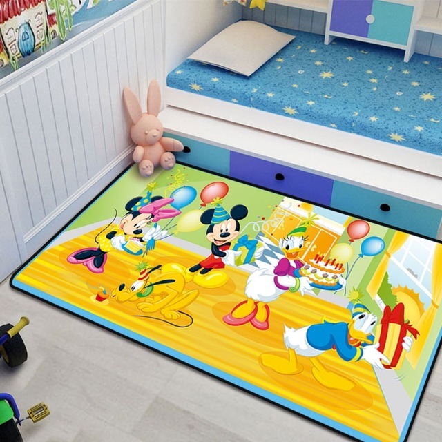 Dywan dla dzieci Disney - mata do zabawy Mickey Minnie Mouse - wzór drzewa - do sypialni, salonu, kuchni - prezent dla chłopca lub dziewczynki - Wianko - 4