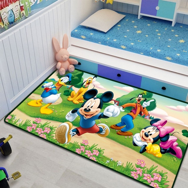 Dywan dla dzieci Disney - mata do zabawy Mickey Minnie Mouse - wzór drzewa - do sypialni, salonu, kuchni - prezent dla chłopca lub dziewczynki - Wianko - 30