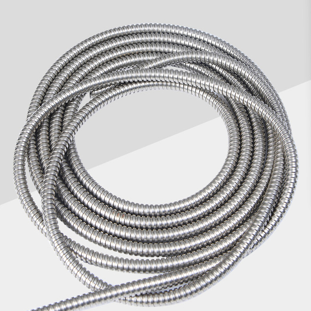 Miękki rękaw ochronny wąż kablowy stal nierdzewna 4-100mm 1m - wewnętrzny gwint elastyczny - Wianko - 2