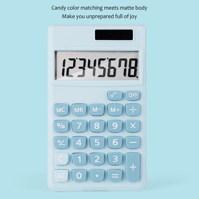 Mini kalkulator z wyświetlaczem 8 cyfr, zasilany energią słoneczną - Wianko - 7