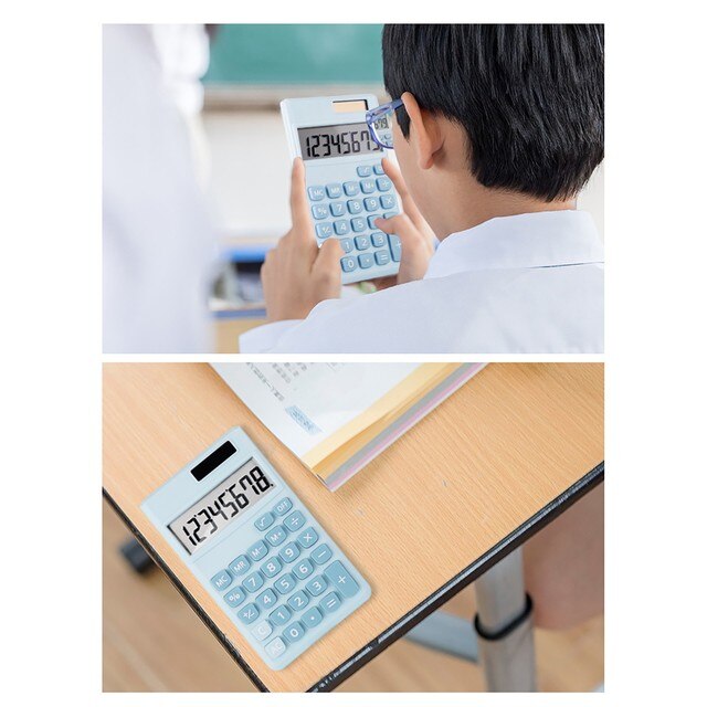 Mini kalkulator z wyświetlaczem 8 cyfr, zasilany energią słoneczną - Wianko - 3