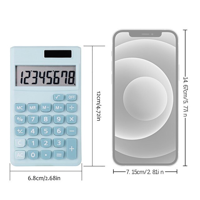 Mini kalkulator z wyświetlaczem 8 cyfr, zasilany energią słoneczną - Wianko - 13