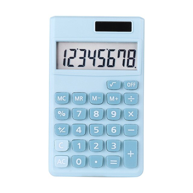 Mini kalkulator z wyświetlaczem 8 cyfr, zasilany energią słoneczną - Wianko - 2
