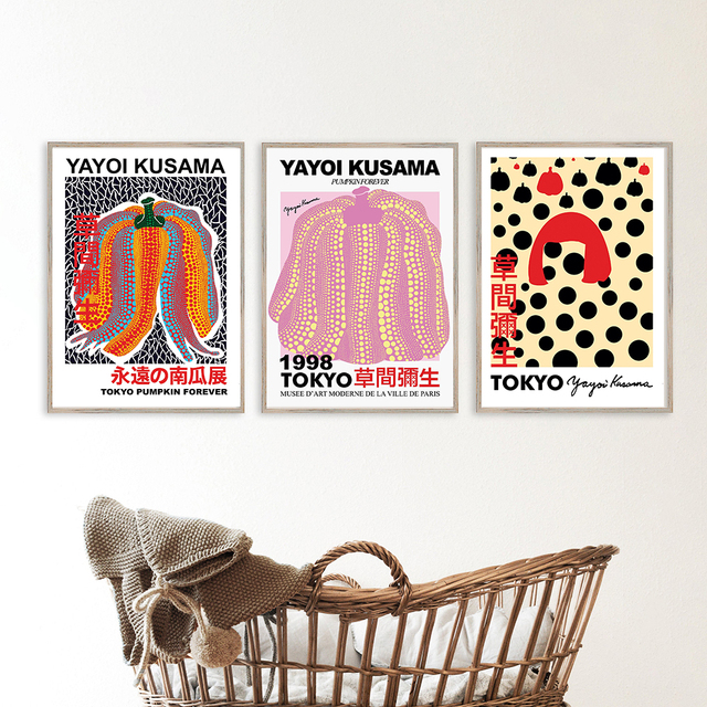 Yayoi Kusama - nowoczesny abstrakcyjny obraz ścienny na płótnie do dekoracji domu - Wianko - 2