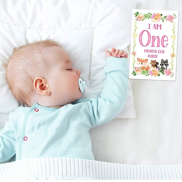 12 kartek Baby Boy Moment Cards - kolekcjonuj pamiątkowe chwile z życia noworodka! - Wianko - 3