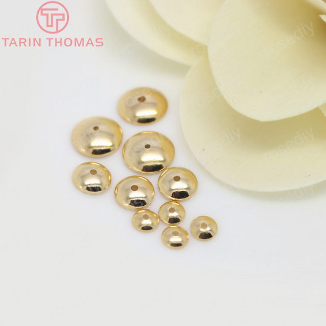 20 sztuk koralików mosiężnych z galwanicznym złotym wykończeniem o średnicach 4 mm, 6 mm, 8 mm, 10 mm, 12 mm - wysoka jakość i połysk biżuteryjnych akcesoriów DIY - Wianko - 6
