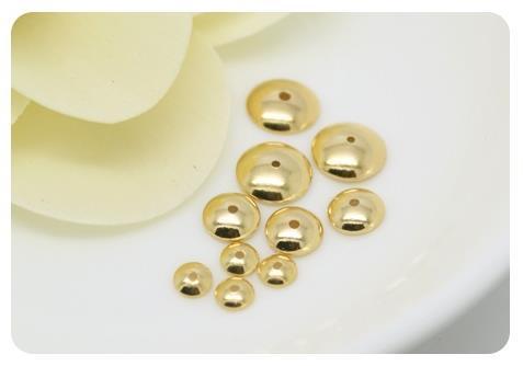 20 sztuk koralików mosiężnych z galwanicznym złotym wykończeniem o średnicach 4 mm, 6 mm, 8 mm, 10 mm, 12 mm - wysoka jakość i połysk biżuteryjnych akcesoriów DIY - Wianko - 9