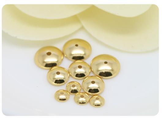 20 sztuk koralików mosiężnych z galwanicznym złotym wykończeniem o średnicach 4 mm, 6 mm, 8 mm, 10 mm, 12 mm - wysoka jakość i połysk biżuteryjnych akcesoriów DIY - Wianko - 10