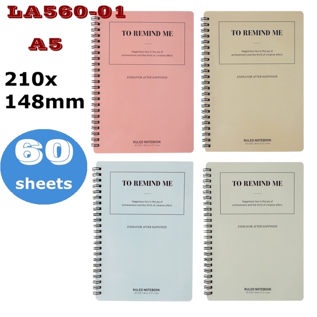 Europejski notebook Deli LA560-01 z rządzeniem, A5/B5, spiralny, modny notatnik popularny wśród studentów i w domu - Wianko - 2