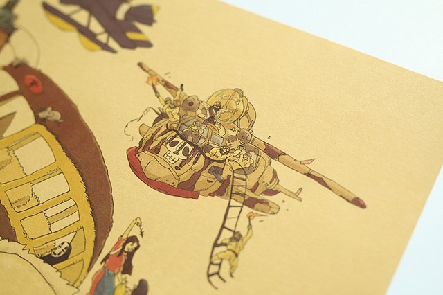 Plakat z papieru z kolekcją animacji Hayao Miyazaki - dekoracja ścienna 70.5x28cm - Wianko - 6