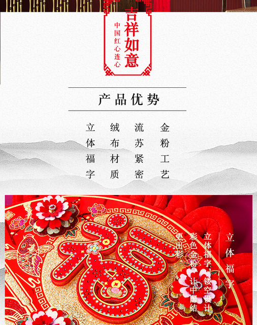 Wisiorek dekoracyjny na Chiński Nowy Rok z węzłem Fu - Wianko - 2