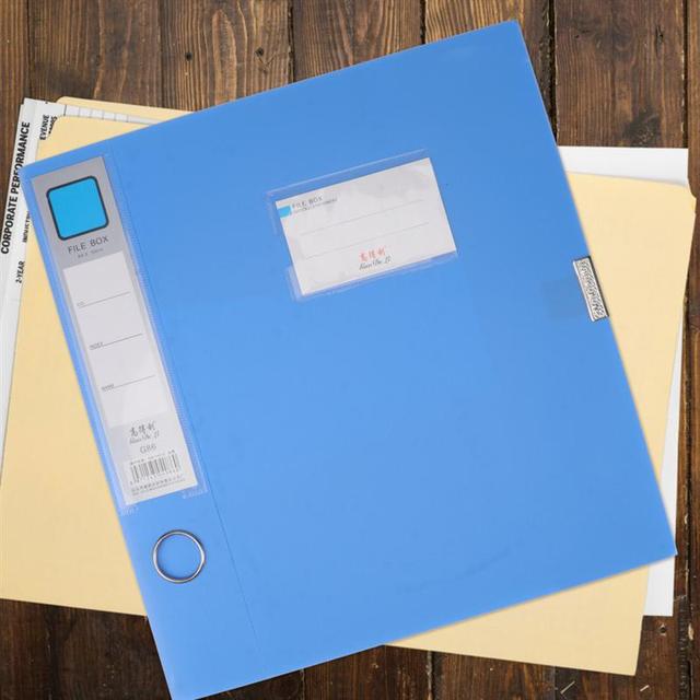 Pudełka na dokumenty składane w futerał, 5 szt., plastikowe, kolorowe (mieszane kolory) - Wianko - 5