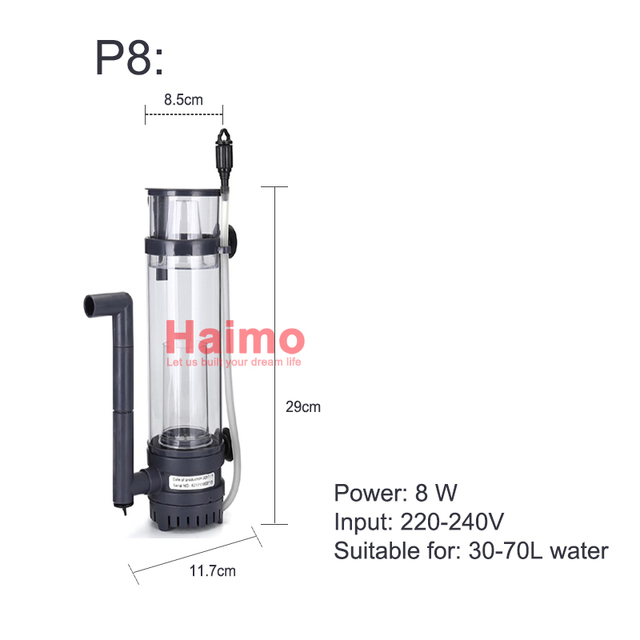 Haimo Akwarium Skimmer Białkowy do Nano Akwarium Morskiego z Rafą Koralową - Filtr Wewnętrzny z Pompą Wodną - Wianko - 2