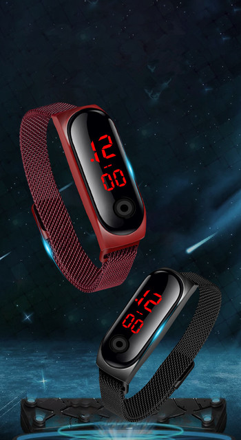 Damski zegarek cyfrowy LED Luxury 2021 Top marki z modnym designem - Wianko - 1