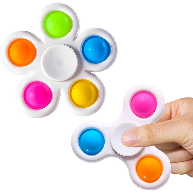 Fidget Spinners 2021 - Ręcznie wykonane spinnersy dla dzieci z autyzmem. Zabawka sensoryczna Push Bubble - pakiet dla dorosłych XXY4 - Wianko - 1