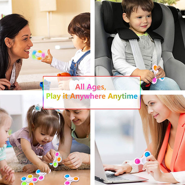 Fidget Spinners 2021 - Ręcznie wykonane spinnersy dla dzieci z autyzmem. Zabawka sensoryczna Push Bubble - pakiet dla dorosłych XXY4 - Wianko - 5