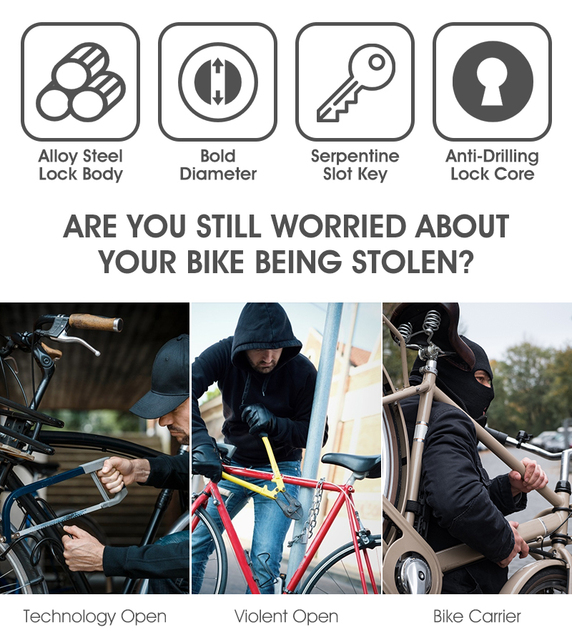 WEST BIKING Blokada antykradzieżowa rowerowa z linką stalową - bezpieczeństwo dla motocykli, skuterów, MTB i rowerów szosowych - Wianko - 27
