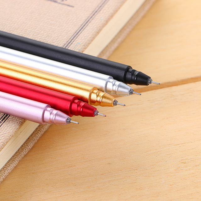 Śliczne długopisy żelowe imitacja metalu czarne i czerwone 0.5mm dla dzieci i w biurze - Wianko - 13