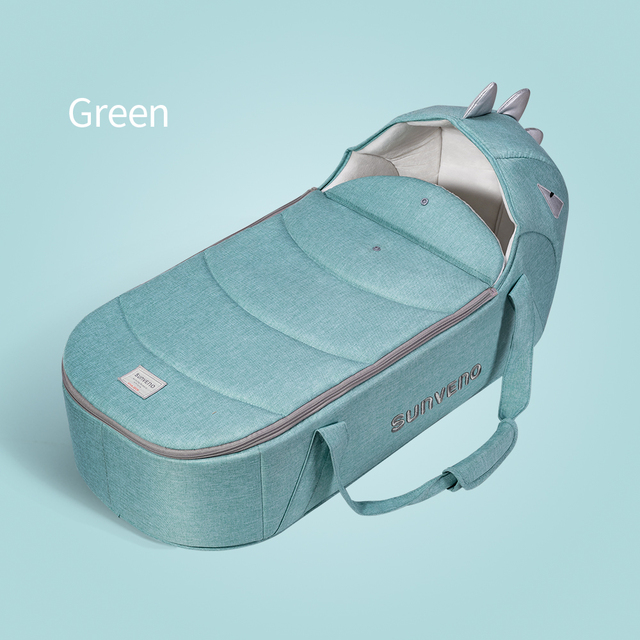 Przenośne łóżeczko Sunveno dla dzieci - łóżeczko turystyczne, transporter i koszyk dla noworodka; idealne dla dzieci 0-12 miesięcy - Wianko - 16