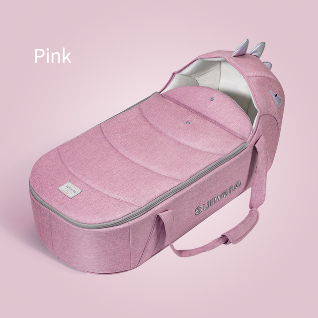 Przenośne łóżeczko Sunveno dla dzieci - łóżeczko turystyczne, transporter i koszyk dla noworodka; idealne dla dzieci 0-12 miesięcy - Wianko - 17