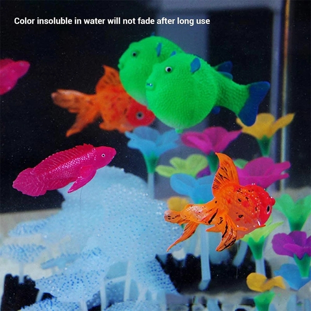 Elastyczna dekoracja akwarium - symulacja złotej rybki - Wianko - 4
