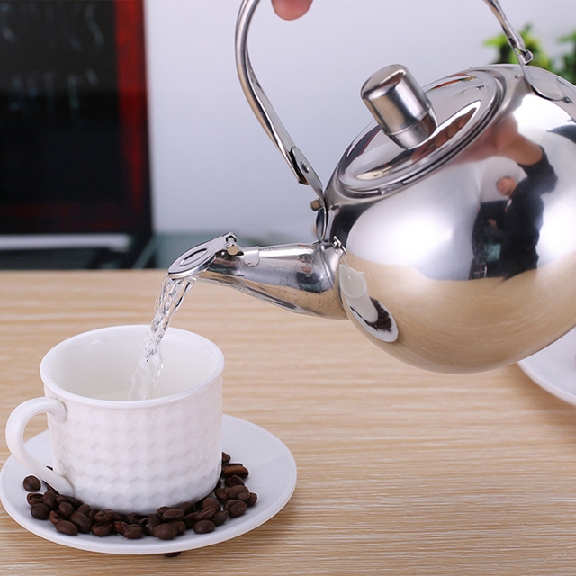 Zagęścić czajnik ze stali nierdzewnej Exquisite z ekspresem do kawy i sitkiem, szybkie ogrzewanie - idealny do zaparzania herbaty - Wianko - 3