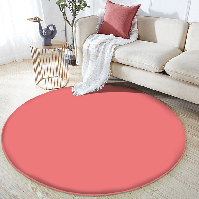 Okrągły flanelowy dywan antypoślizgowy Pure Color Absorbent 120 cm - idealny do salonu, sypialni, pokoju dziecięcego i jako mata do jogi - Wianko - 16