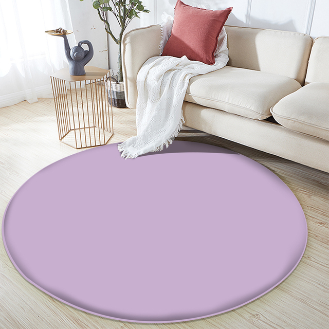 Okrągły flanelowy dywan antypoślizgowy Pure Color Absorbent 120 cm - idealny do salonu, sypialni, pokoju dziecięcego i jako mata do jogi - Wianko - 10