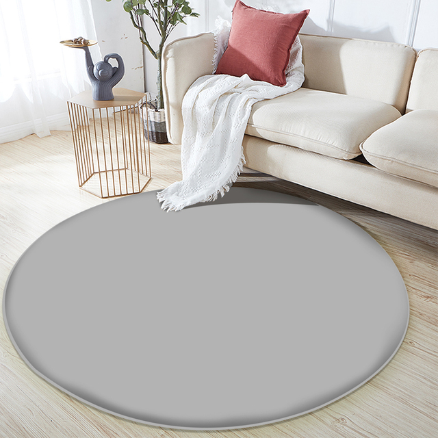 Okrągły flanelowy dywan antypoślizgowy Pure Color Absorbent 120 cm - idealny do salonu, sypialni, pokoju dziecięcego i jako mata do jogi - Wianko - 19